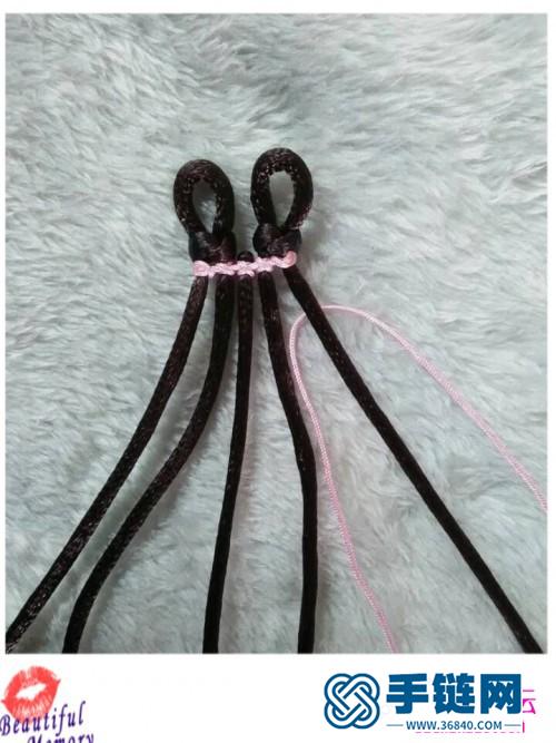 玉線、結線制作歲歲平安手環的方法