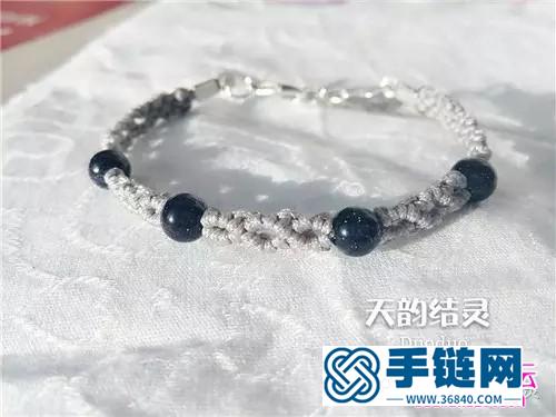 細款斜卷結手鏈的制作方法