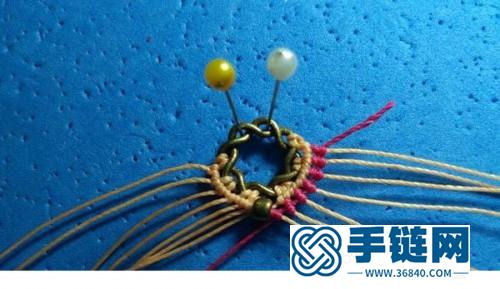 中國結加上合金配件編織成的漂亮耳環，有制作方法