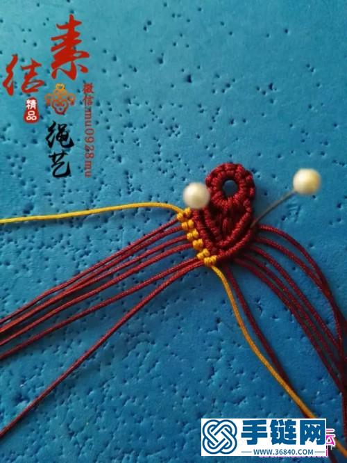 中國(guó)結(jié)編織多彩米珠手繩方法圖解