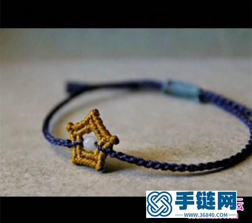 中國結(jié)編織雙層五角手繩教程