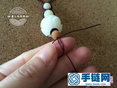 繩編福祿雙至鑰匙扣掛件的制作圖解