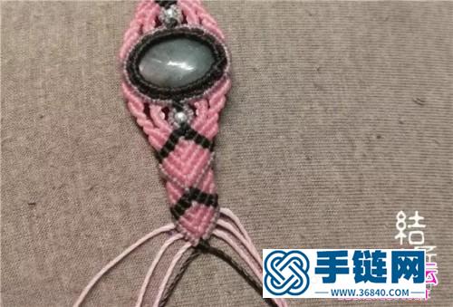 中國結編織包石戒指方法圖解