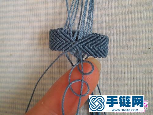 繩編拉長石戒指的詳細(xì)編制步驟圖
