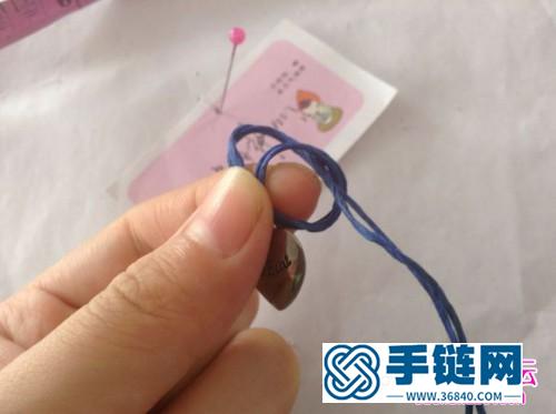 中國結編織簡約心形鎖骨鏈教程
