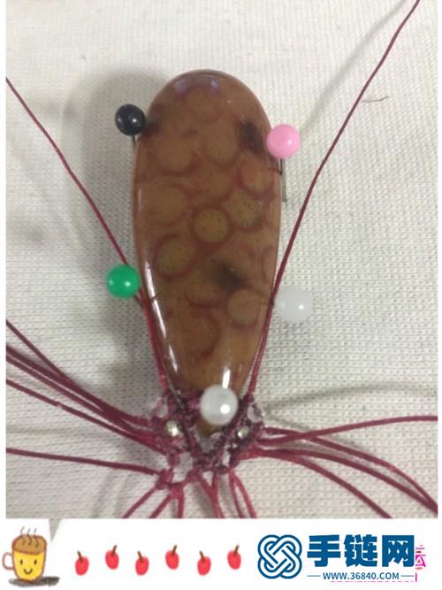 繩編水滴石夏花項鏈的詳細制作教程