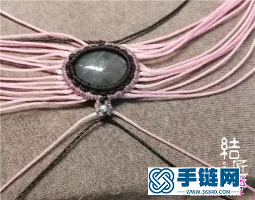 中國結編織包石戒指方法圖解