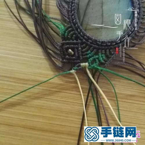 繩編包石七彩花項鏈吊墜的詳細制作教程