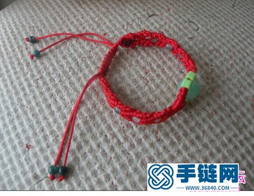 玉線編制串珠手鏈的制作方法