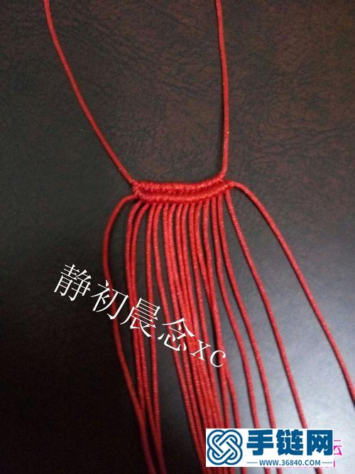 中國結蜿蜒耳環的編織步驟圖