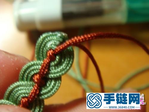 中國結(jié)編織銅錢花手鏈教程