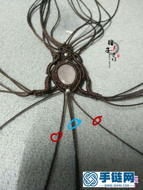 玉線包石手環的制作方法