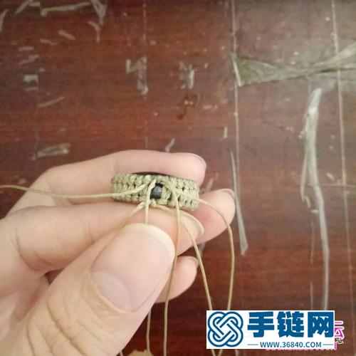 繩編波浪拉長石手繩的詳細編織教程