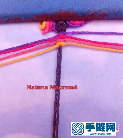 中國結編織制作菱形花耳環教程