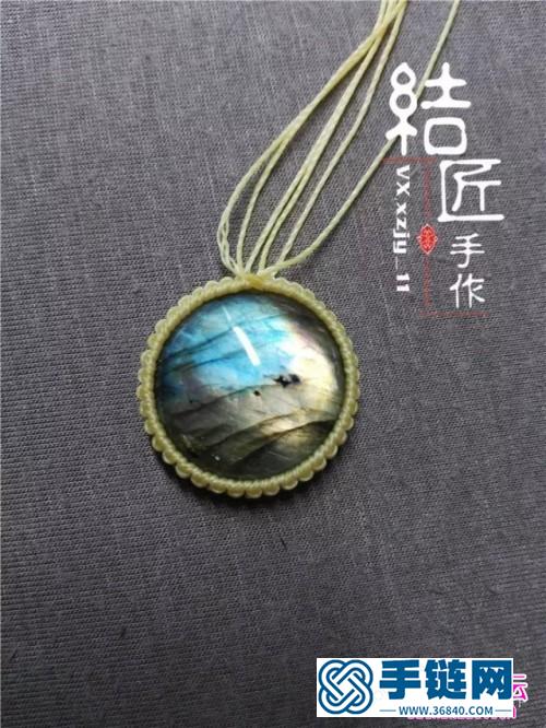 中國結編織向陽花胸針方法圖解（項鏈墜）