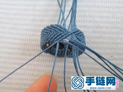 繩編拉長石戒指的詳細(xì)編制步驟圖