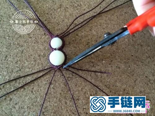 繩編福祿雙至鑰匙扣掛件的制作圖解