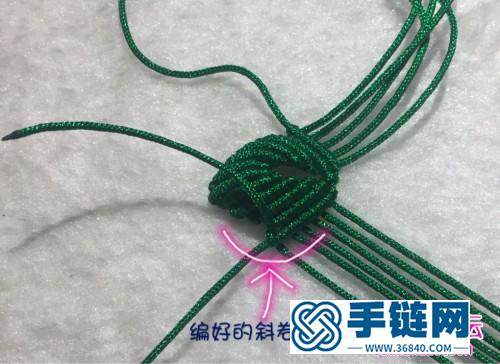 繩編樹葉書簽的詳細編法教程