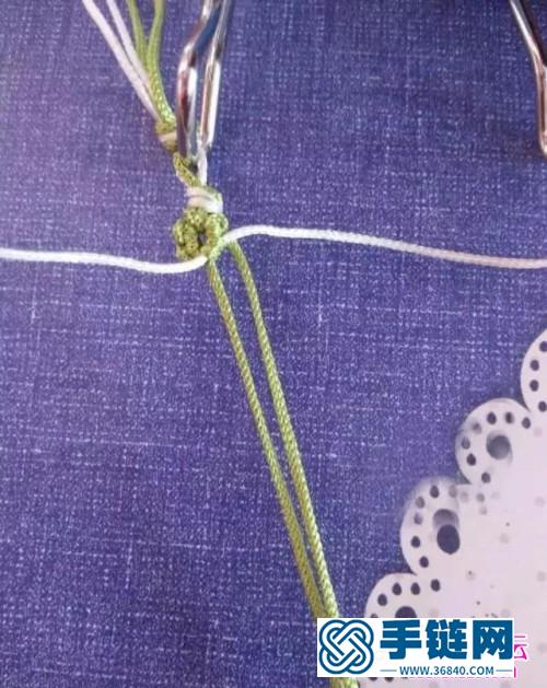 繩編五瓣桃花手鏈的制作圖解