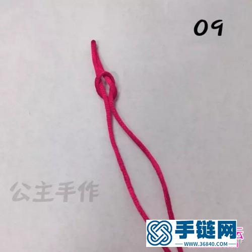 心形情人結(jié)繩編的制作方法