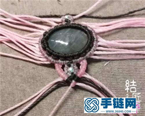 中國結編織包石戒指教程步驟
