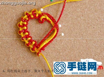 心形中國結編法圖解,心心相印中國結編法教程