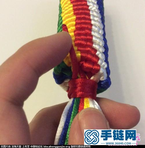 中國結編織五彩轉經筒方法圖解