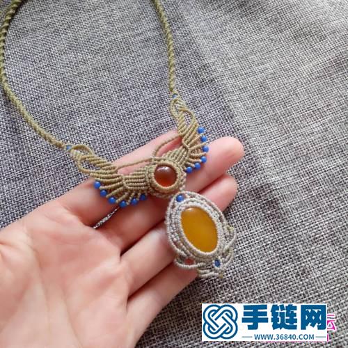 南美蠟線制作的飛翔之羽項鏈教程