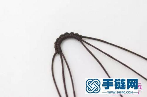中國結編織串珠蓓蕾手繩教程