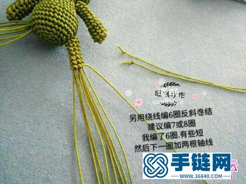 蠟線繩編彩色小熊熊的詳細(xì)編制圖解