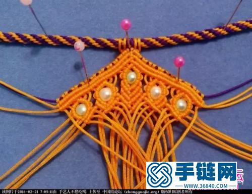 中國結編織印度風串珠項鏈教程
