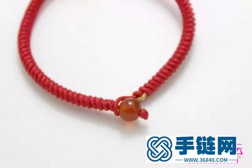 繩編緣定三生情侶手繩的方法