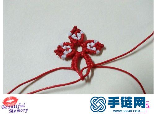 蠟線三片花耳環的編織教程