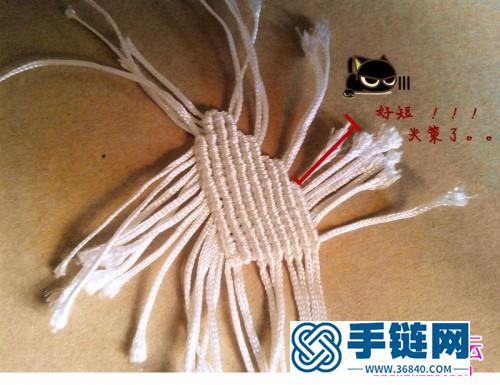 羽毛球制作藍色天使鑰匙圈的方法
