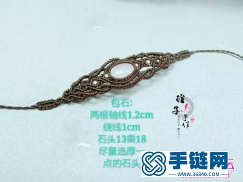 玉線包石頭手鐲的制作方法