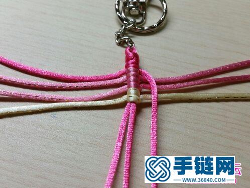 中國結繩編大蝦鑰匙鏈步驟圖片