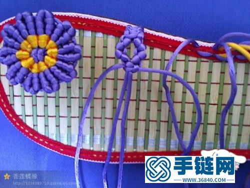 手編中國結(jié)拖鞋教程,拇指花拖鞋的編法