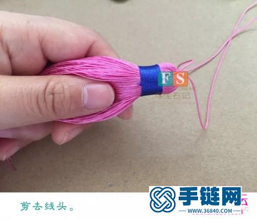 繩編流蘇小吊墜掛飾的詳細制作圖解