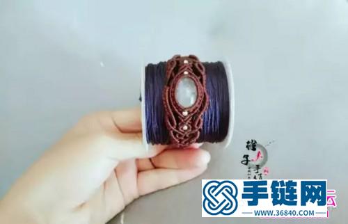 玉線包石頭手鐲的制作方法