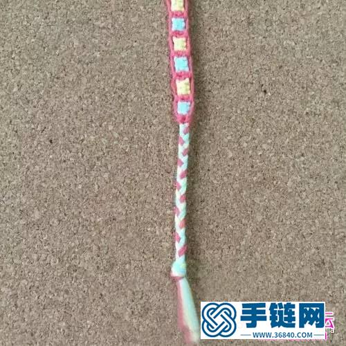 精梳長絨棉線編織制作的祈福手環教程