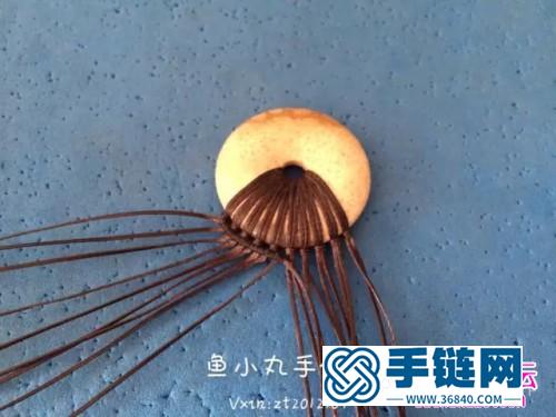 繩編平安扣項鏈掛繩墜的詳細編制圖解（魚小丸作品）