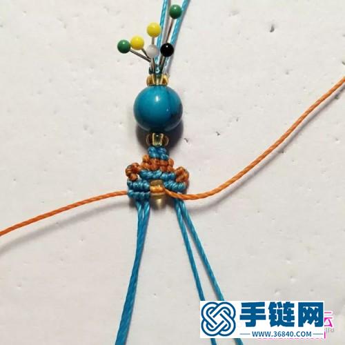 繩編單珠手繩的詳細編織方法圖解