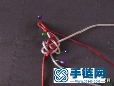 用繩編8辨花手鏈的方法