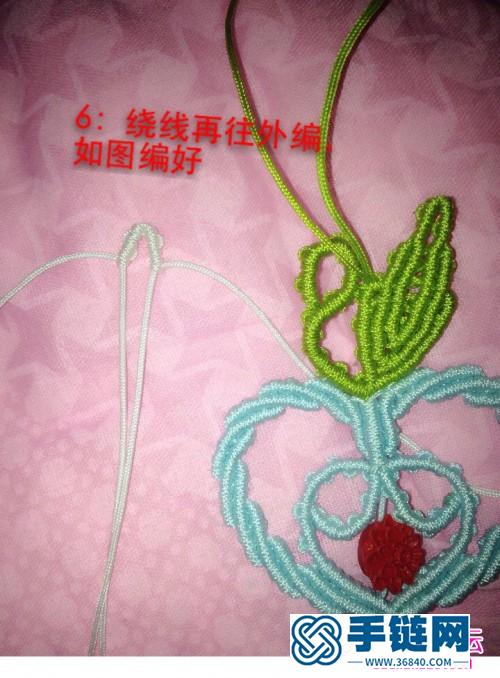繩編天鵝心形掛飾的編織方法