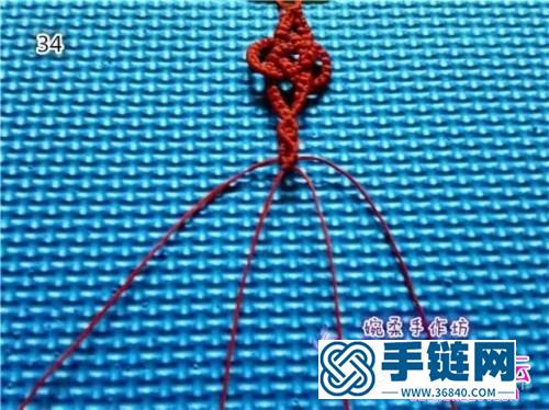 中國結(jié)編織同心結(jié)手繩方法圖解