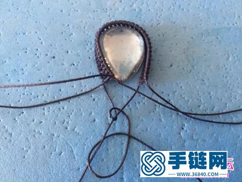 南美圓蠟線制作包水晶的項鏈教程