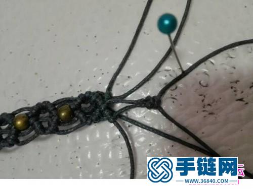 灰色心情繩編手鏈圖解