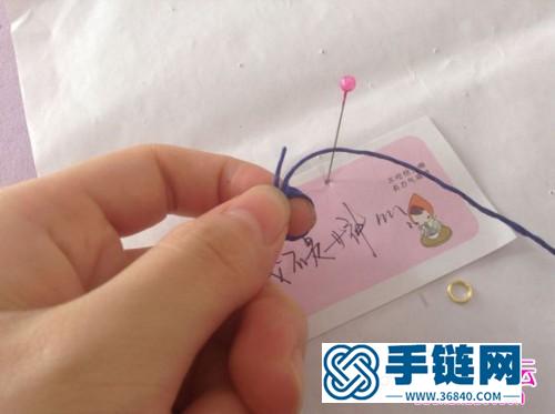 中國結編織簡約心形鎖骨鏈教程