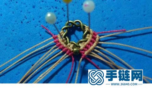 中國結加上合金配件編織成的漂亮耳環，有制作方法