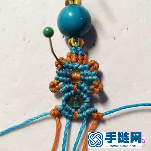 繩編單珠手繩的詳細編織方法圖解